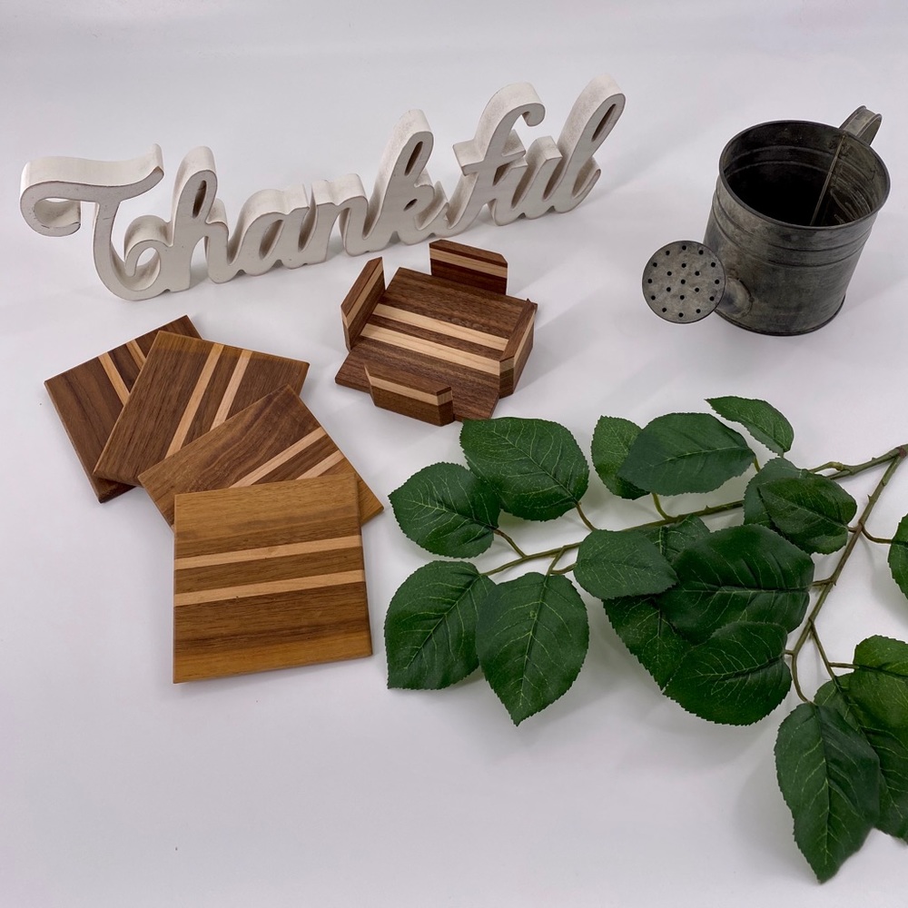 Maple Wooden Handmade Coasters - Picture 1 of 7